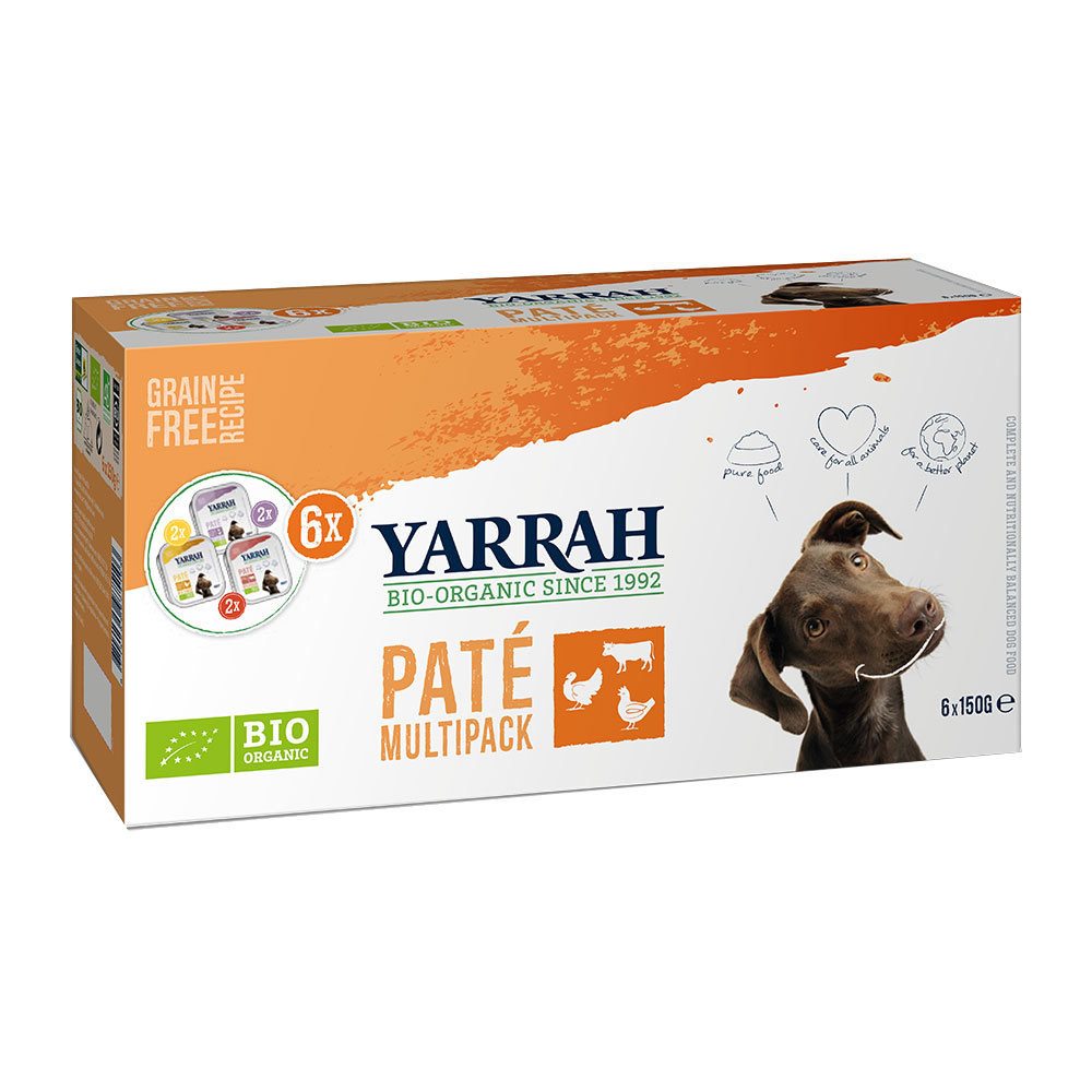 2er-SET  Yarrah Multipack fürHunde 6x150g Bio Pate Hundefutter - Bild 1
