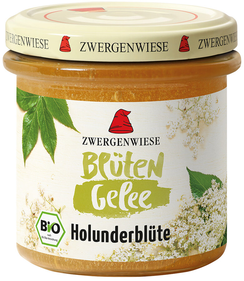 3er-SET Bio FruchtGelee Holunderblüte 160g Zwergenwiese - Bild 1