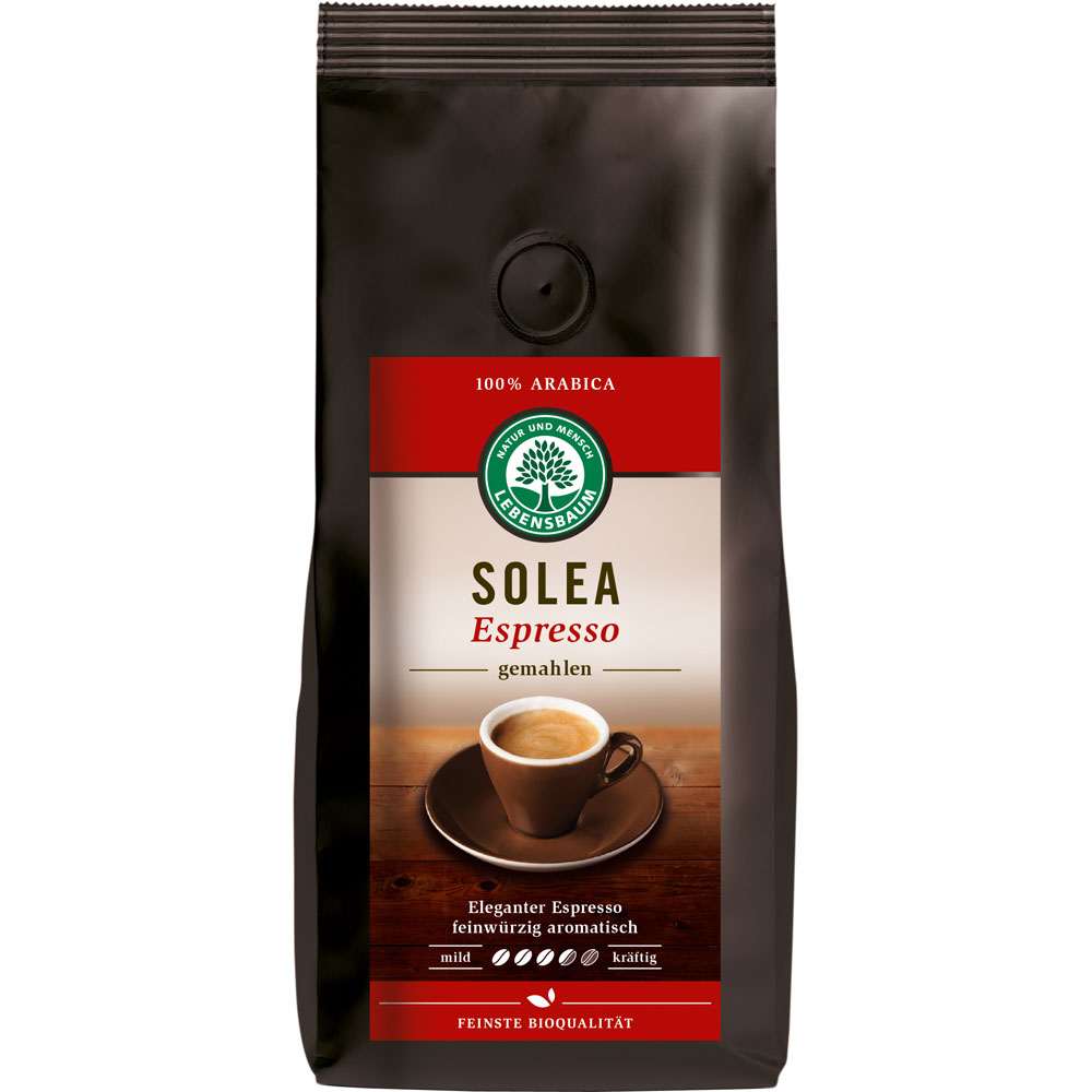 3er-SET Bio Solea Bio Espresso gemahlen 250g  Lebensbaum - Bild 1