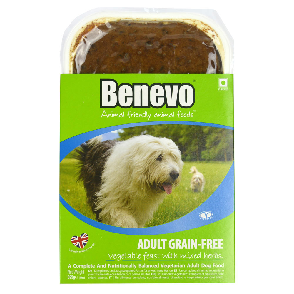 4er-SET Benevo Adult Grain-Free 395g Veganes Feucht-Alleinfutter Hunde Nicht Bio - Bild 1