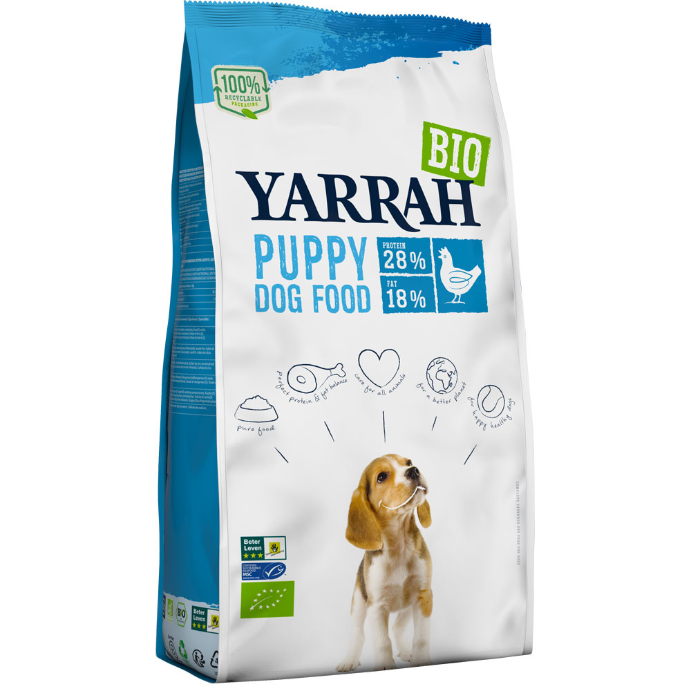 4er-VE Bio Hunde-Trockenfutter Welpen Huhn 2kg Yarrah - Bild 1