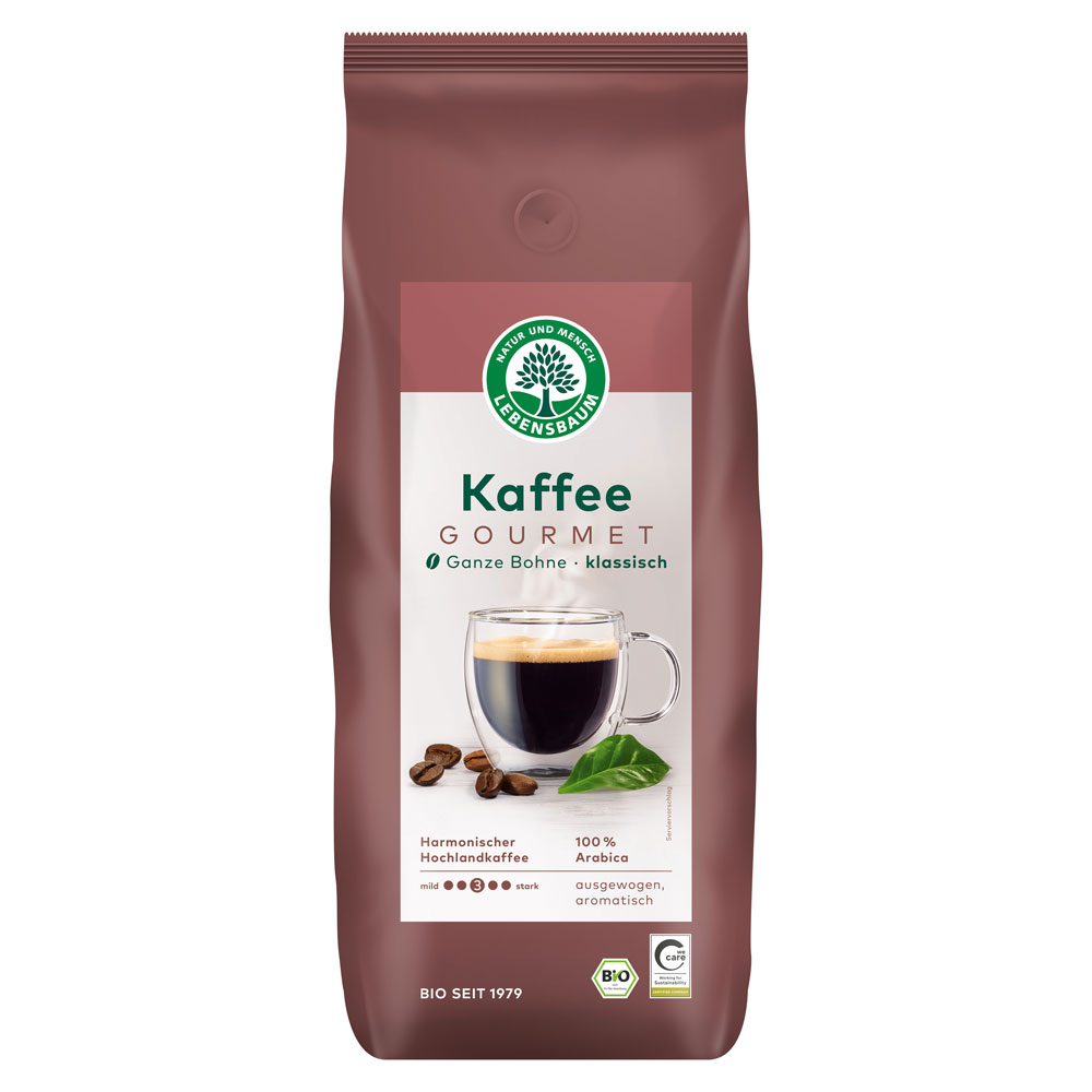4er-VE Bio Kaffee Gourmet-Kaffee, klassisch, Bohne 1000g Lebensbaum - Bild 1
