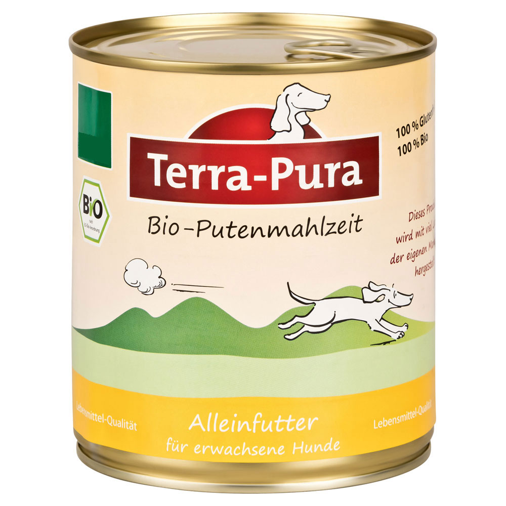 72er-SET Bio Hundefutter Putenmahlzeit 800g Terra-Pura - Bild 1