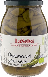 Peperoncini dolci verdi | Milde grüne Peperoni in Weinessig 930 g - Bild 1