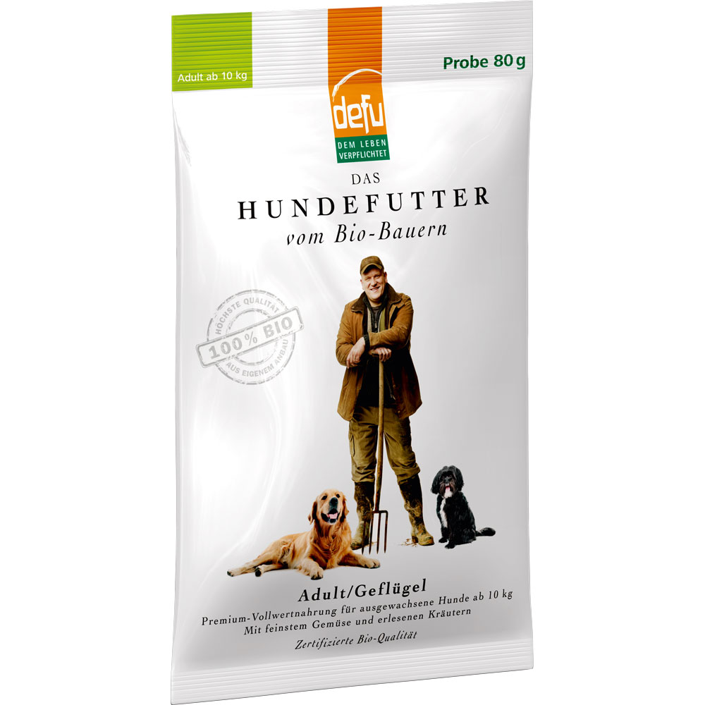 10er-VE Probe Bio Hundetrockenfutter Adult 80g Defu - Bild 1