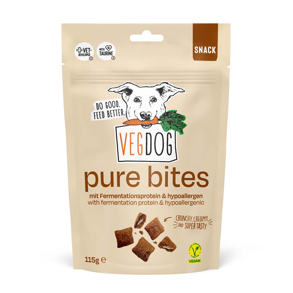 10er VE Pure Bites Hund Snack 115g VegDog - Bild 1