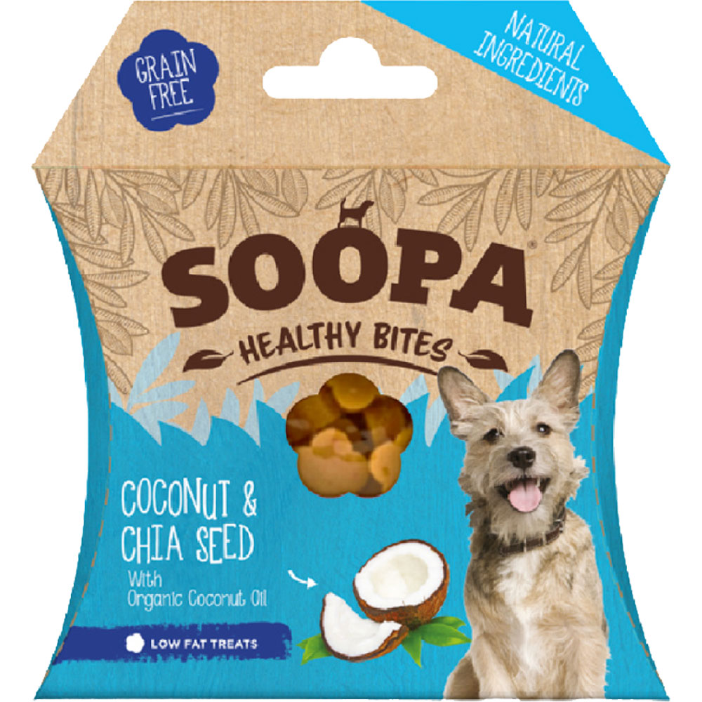 10er-VE vegane Hundedrops Kokosnuss und Chiasamen 50g nicht Bio Soopa - Bild 1
