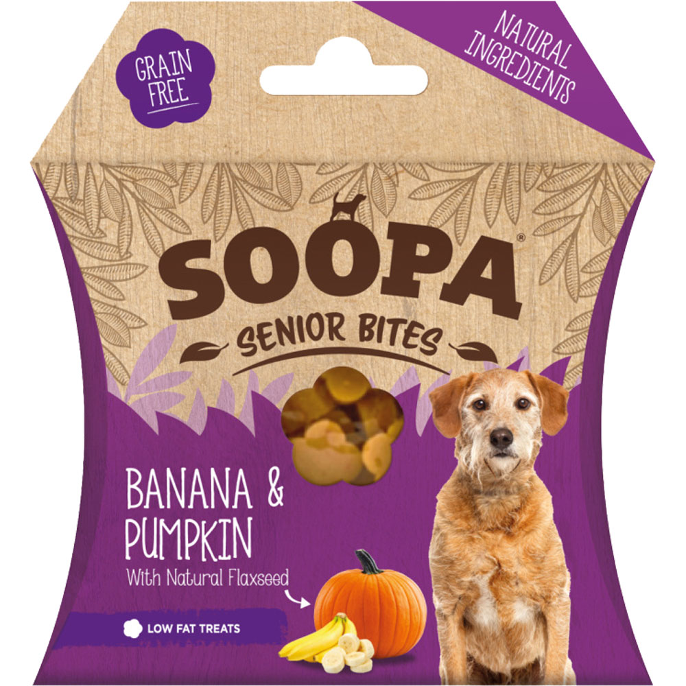 10er-VE vegane Hundedrops für Senioren Banane und Kürbis 50g nicht Bio Soopa - Bild 1