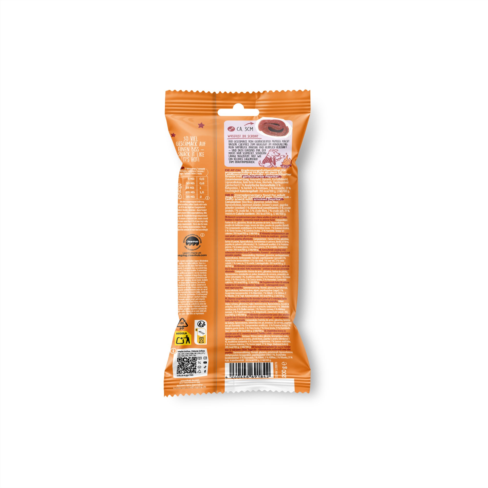 11er-VE Chewies XL Hund Veganer Snack 200g VE VegDog - Bild 2