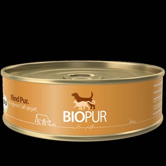 12er-SET Bio Hundefutter Rindmuskelfleisch 200g BIOPUR - Bild 1