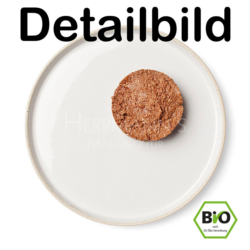 12er-SET Bio Katzenfutter Rind mit Karotten und Hirse 100g Herrmanns - Bild 2