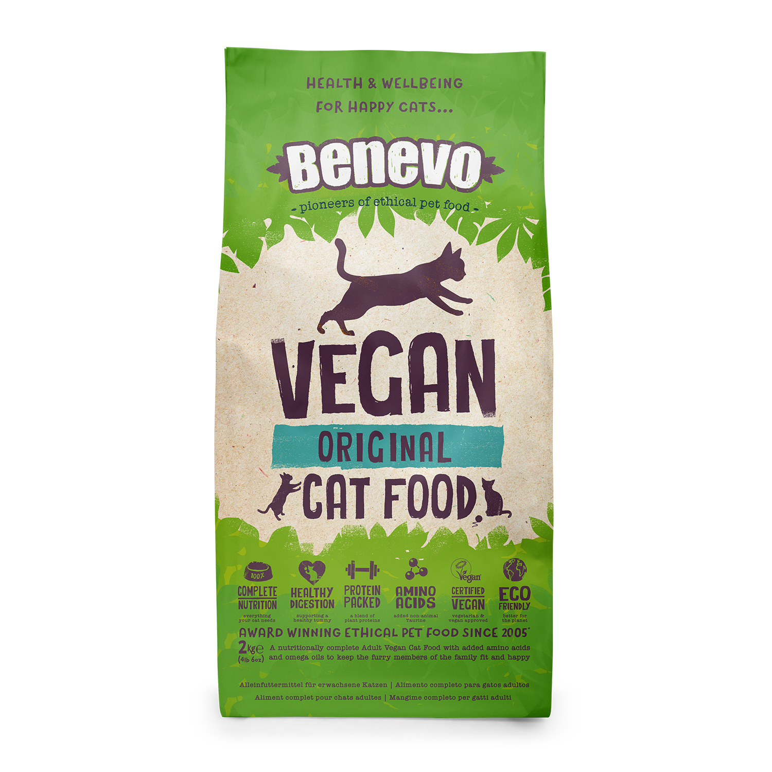 12er-SET Katzenfutter Vegan -Cat- 2kg  NICHT BIO Benevo - Bild 1