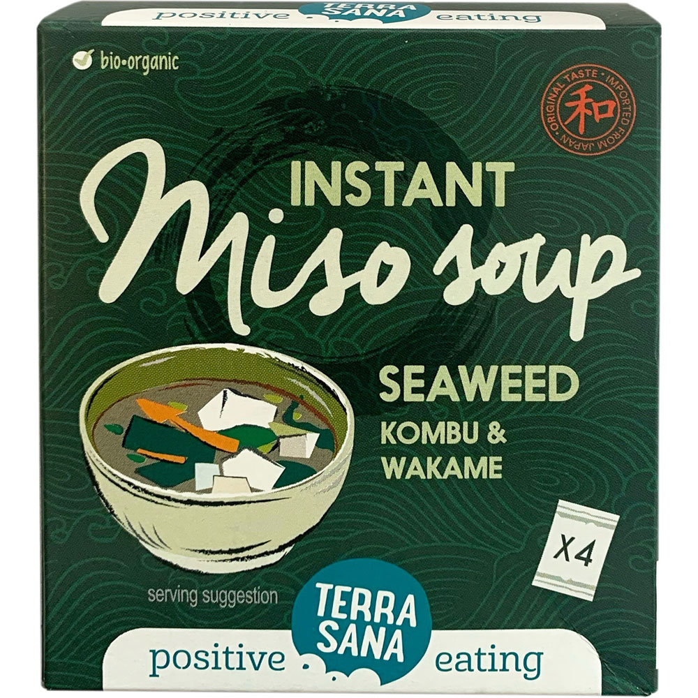 12er-VE Bio Instant Miso Suppe, 4 Tüten, 40g TerraSana - Bild 1