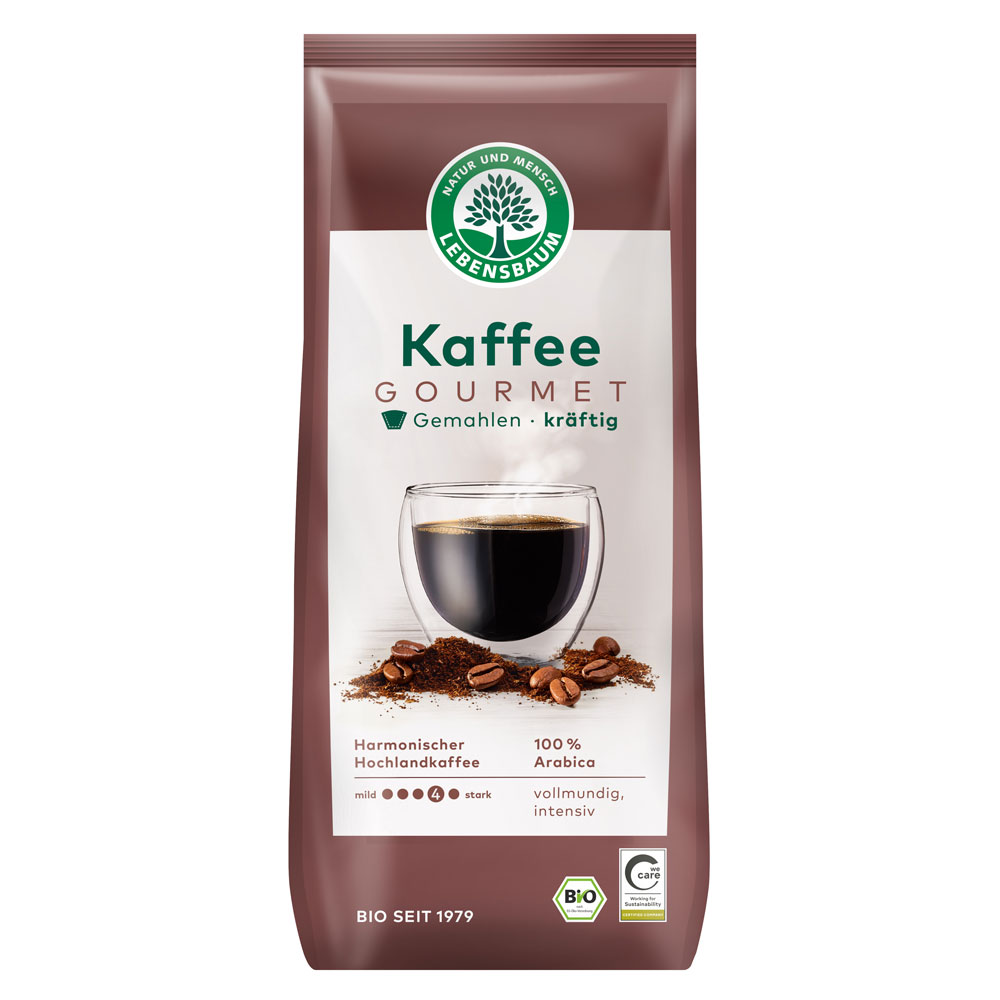 12er-VE Bio Kaffee Gourmet-Kaffee, kräftig, gemahlen 500g Lebensbaum - Bild 1