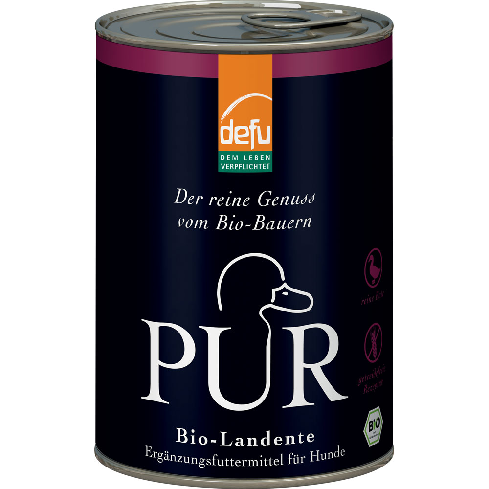 12er-VE Ergänzungsfutter Hund Bio-Landente PUR, 400 g defu - Bild 1