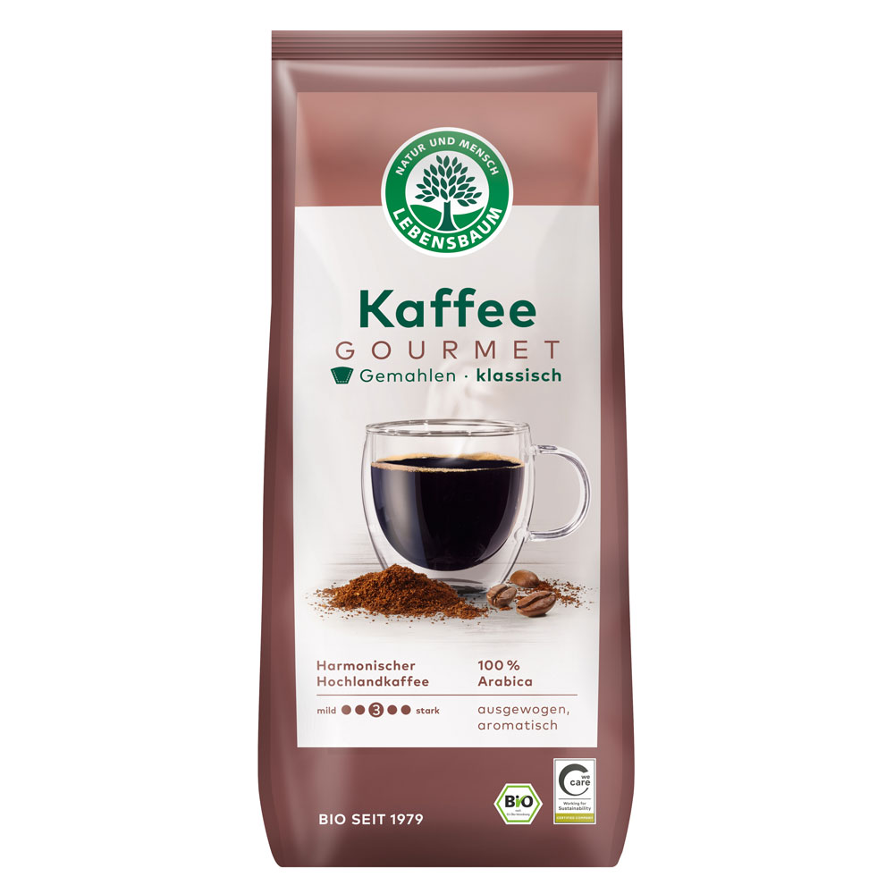 12er-VE Gourmet-Kaffee, gemahlen 500g Lebensbaum - Bild 1
