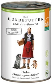 12er-VE Huhn 410g Getreidefrei Bio Hundefutter defu - Bild 1