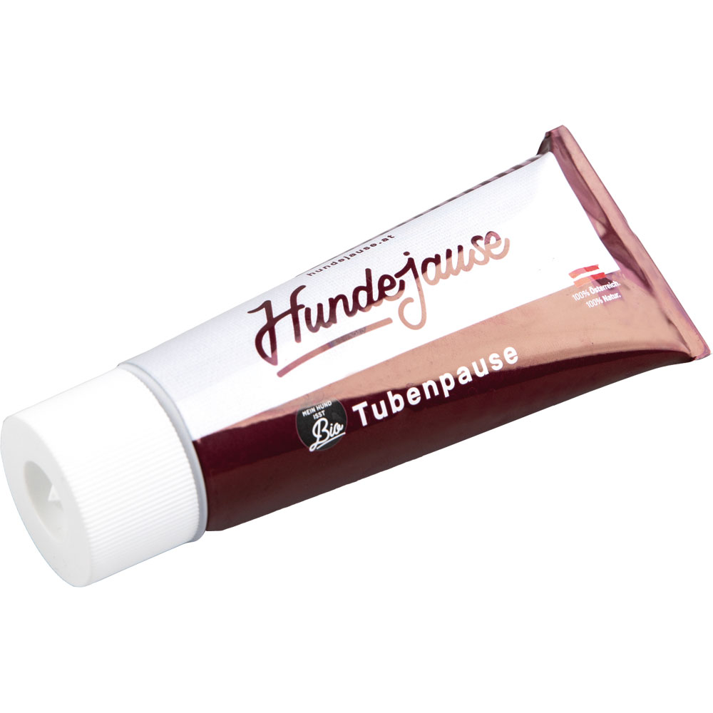12er-VE Hundejause Bio Tubenpause (Wurst aus der Tube) Hunde-Leckerli 75g - Bild 1