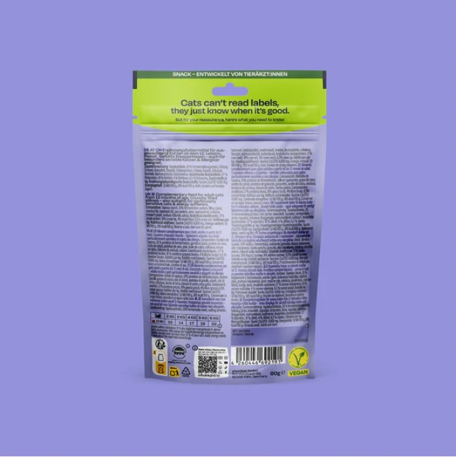 12er-VE Pure Bites Katze Veganer Snack 60g VE VegDog - Bild 2