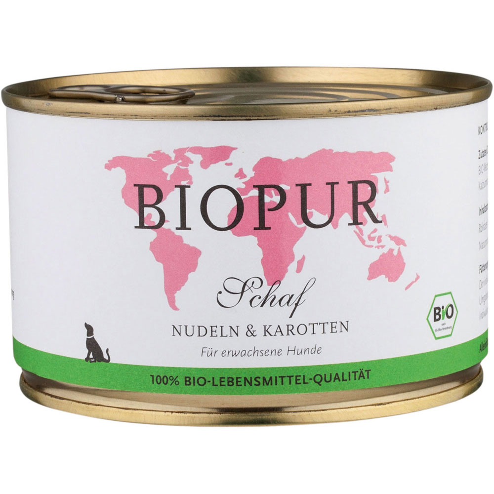 12er-VE Schaf, Nudeln & Karotten 400g BioPur Bio Hundefutter - Bild 1