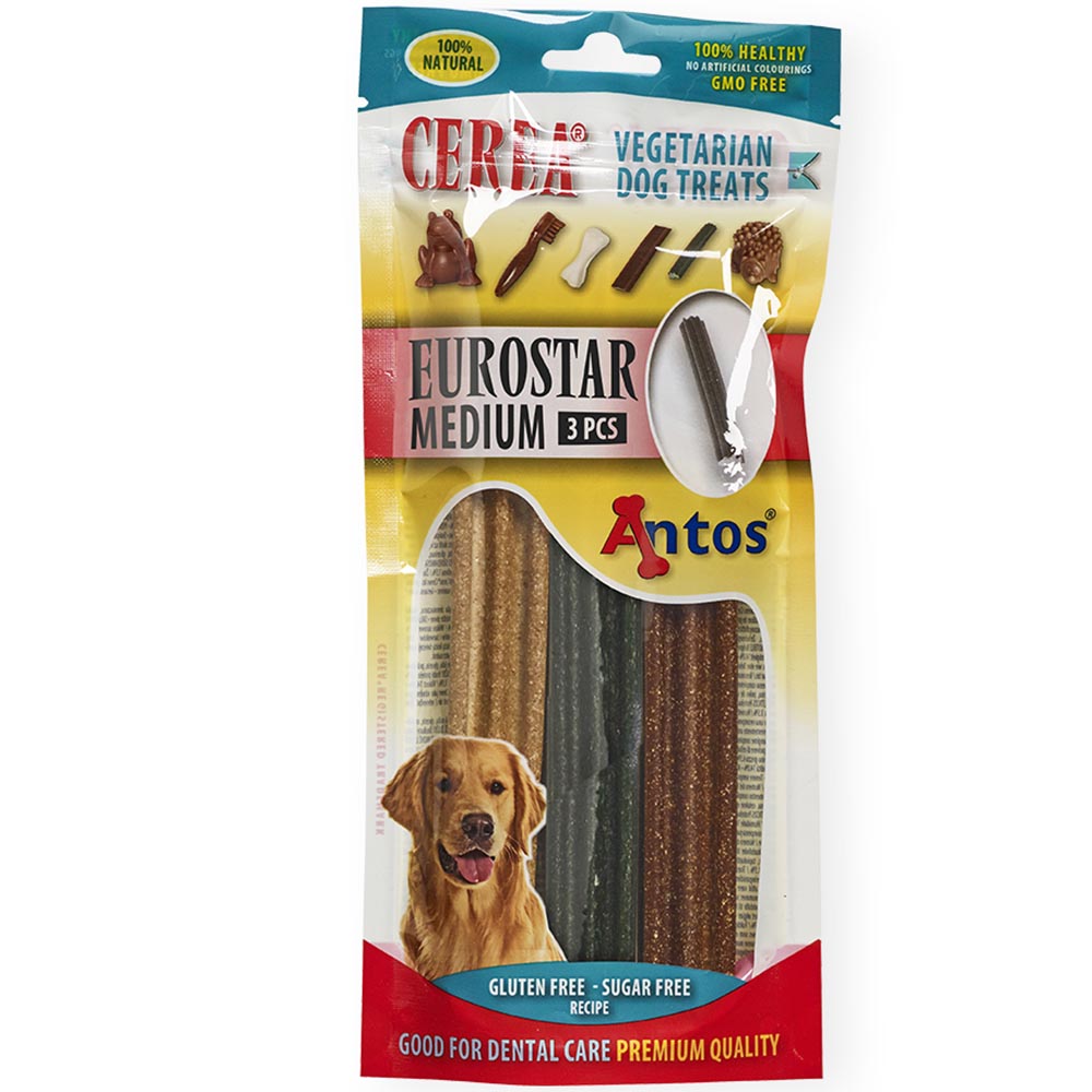 12er-VE Vega Kausnack Eurostar mittl. Kaustange (3er-Pckng,18cm) NICHT BIO Cerea - Bild 1