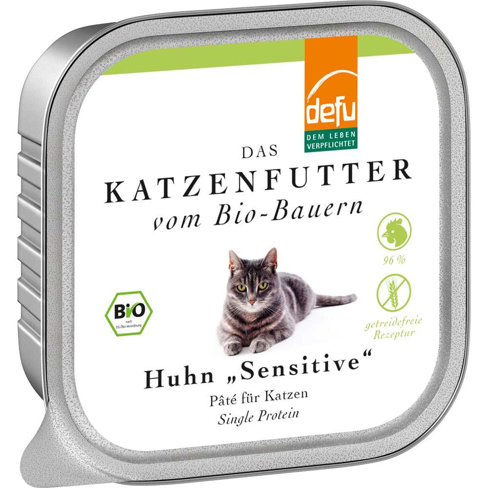 16er-VE Bio Huhn 100g Gluten-, Getreidefrei 100ml defu - Bild 1