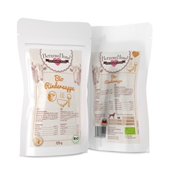 18er-VE Bio Hunde Ergänzungsfutter Rindersuppe 125g HerzensHund - Bild 1