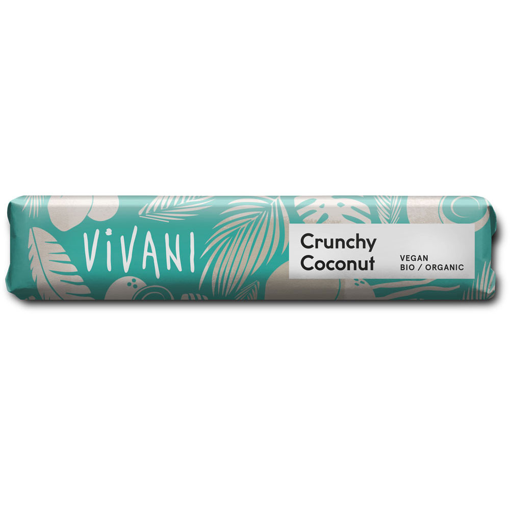18er-VE Bio Schokoriegel Crunchy Coconut (vegan) 35g Vivani - Bild 1