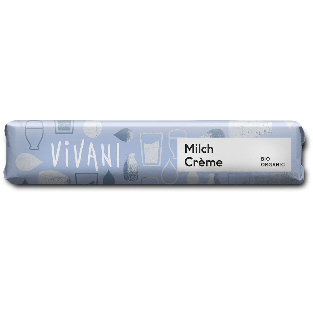 18er-VE Bio Schokoriegel Milch Creme  -neue Rezeptur-  40g Vivani - Bild 1