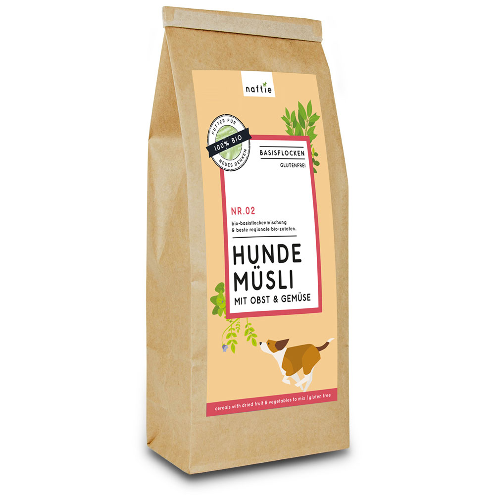 2er-SET Bio Ergänzungsfutter Hundemüsli Balance(Gemüse, Obst, Getreide) 1kg naft - Bild 1