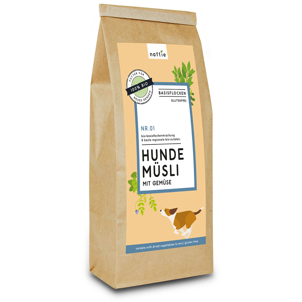 2er-SET Bio Ergänzungsfutter Hundemüsli  Vital  (Gemüse, Getreide) 3kg naftie - Bild 1