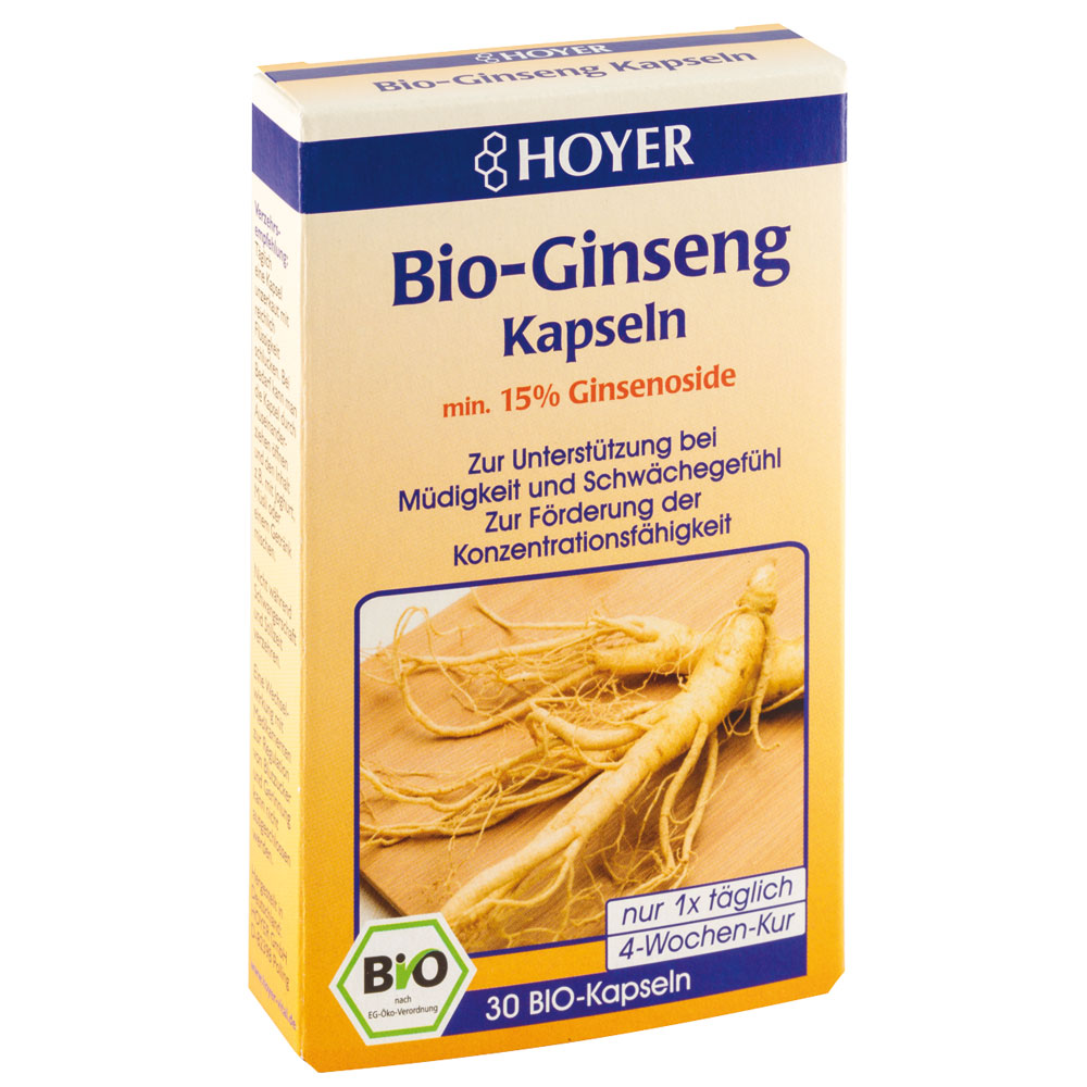 2er-SET  Bio Ginseng Kapseln 30 Stück Hoyer - Bild 1