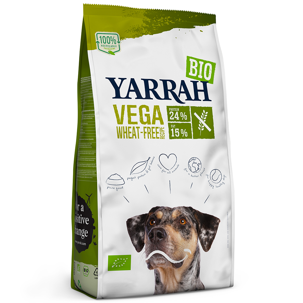 2er-SET Bio Hunde-Tockenfutter Adult Vega weizenfrei, vegetarisch 2kg Yarrah - Bild 1