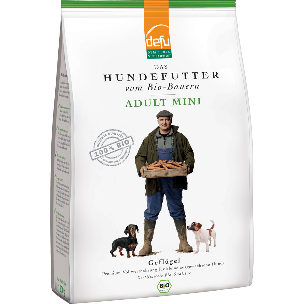 2er-SET Bio Hundefutter Adult Mini 800g Defu - Bild 1