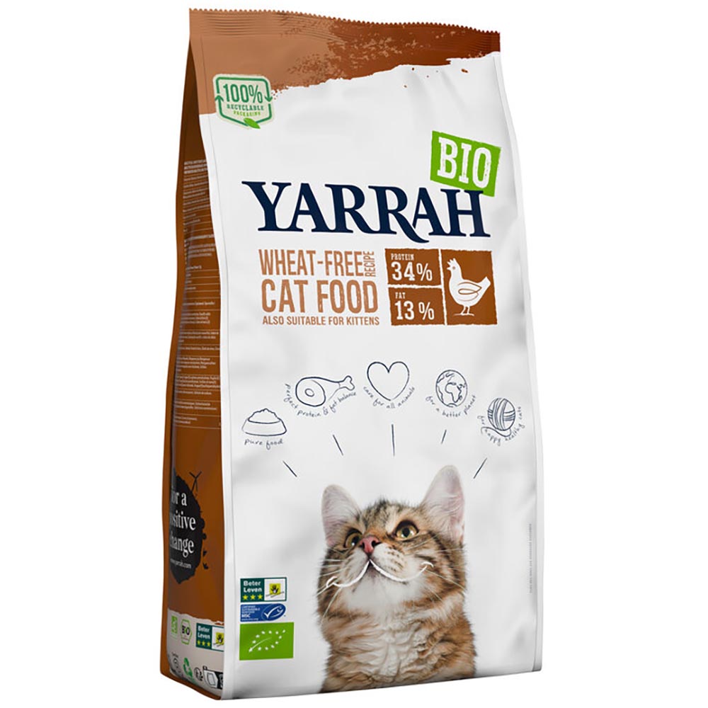 2er-SET Bio Katzen-Trockenfutter Adult+Kitten Huhn und Fisch (MSC) weizenfrei 6k - Bild 1