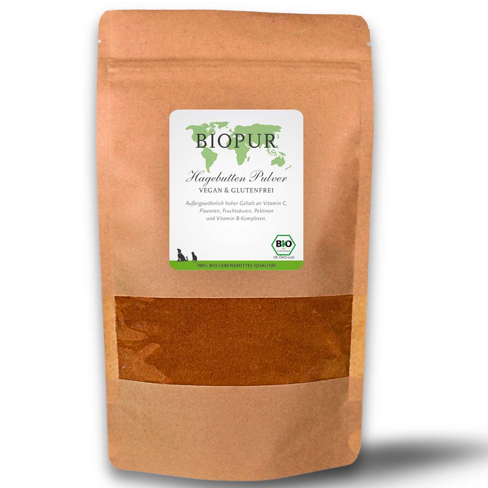 2er-SET Bio Nahrungsergänzung Hagebuttenpulver 500g Bio Pur - Bild 1