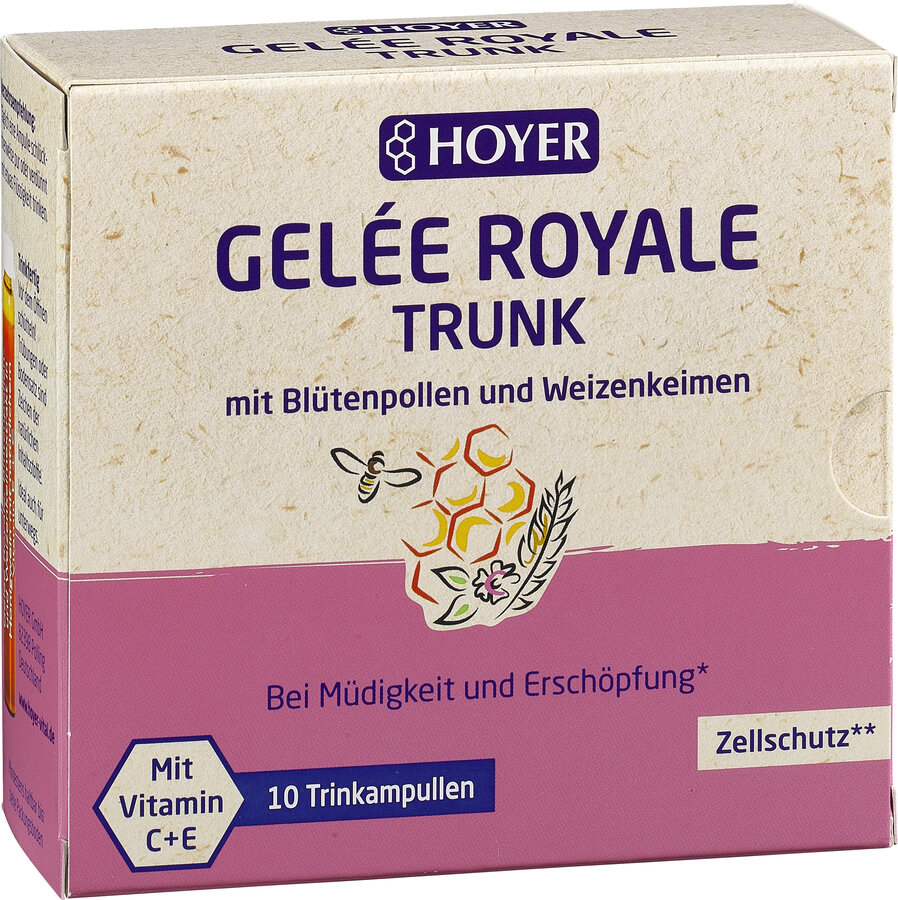 2er-SET Gelée Royale+Blütenpolen Trinkampulle 10x10ml --Nicht Bio-- Hoyer - Bild 1