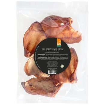 2er-SET Hunde Kausnack Bio Schweineohren getrocknet 175g defu - Bild 1