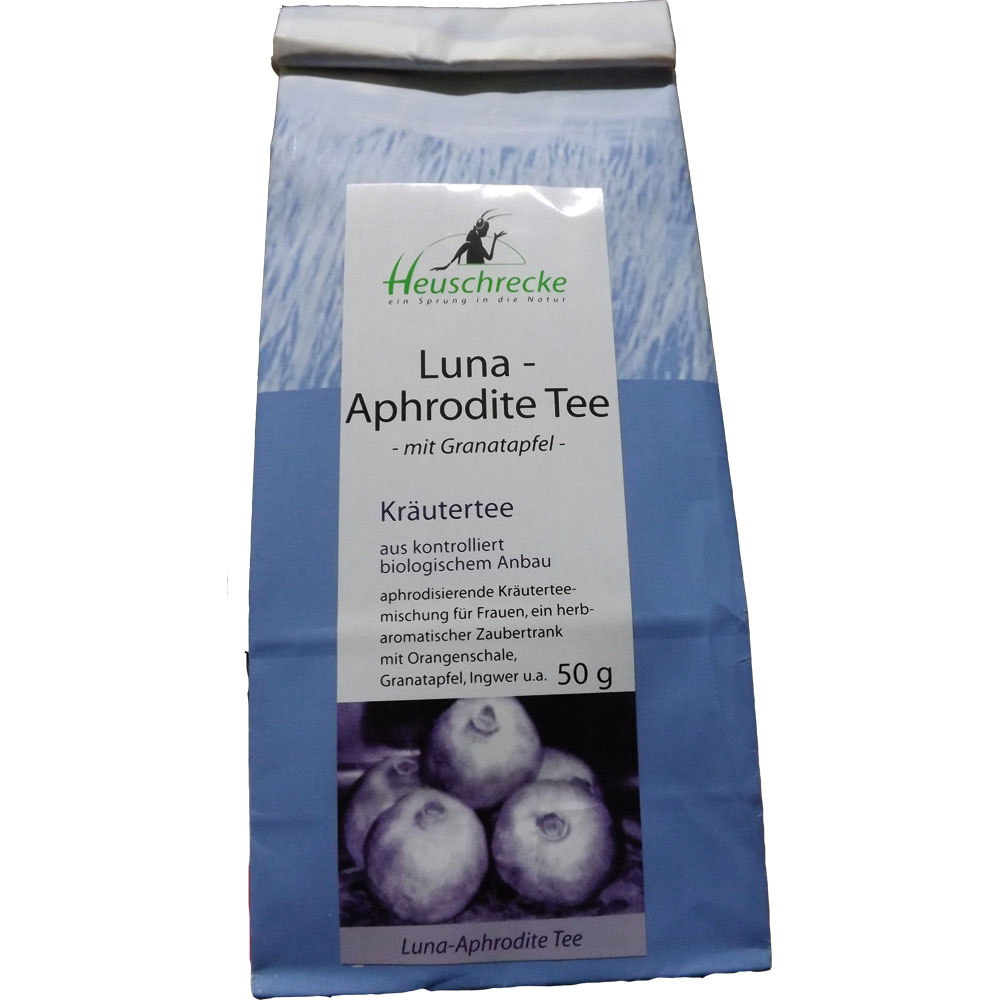 2er-SET Luna Aphrodite Tee, Bio, 50g, mit Granatapfel Heuschrecke - Bild 1