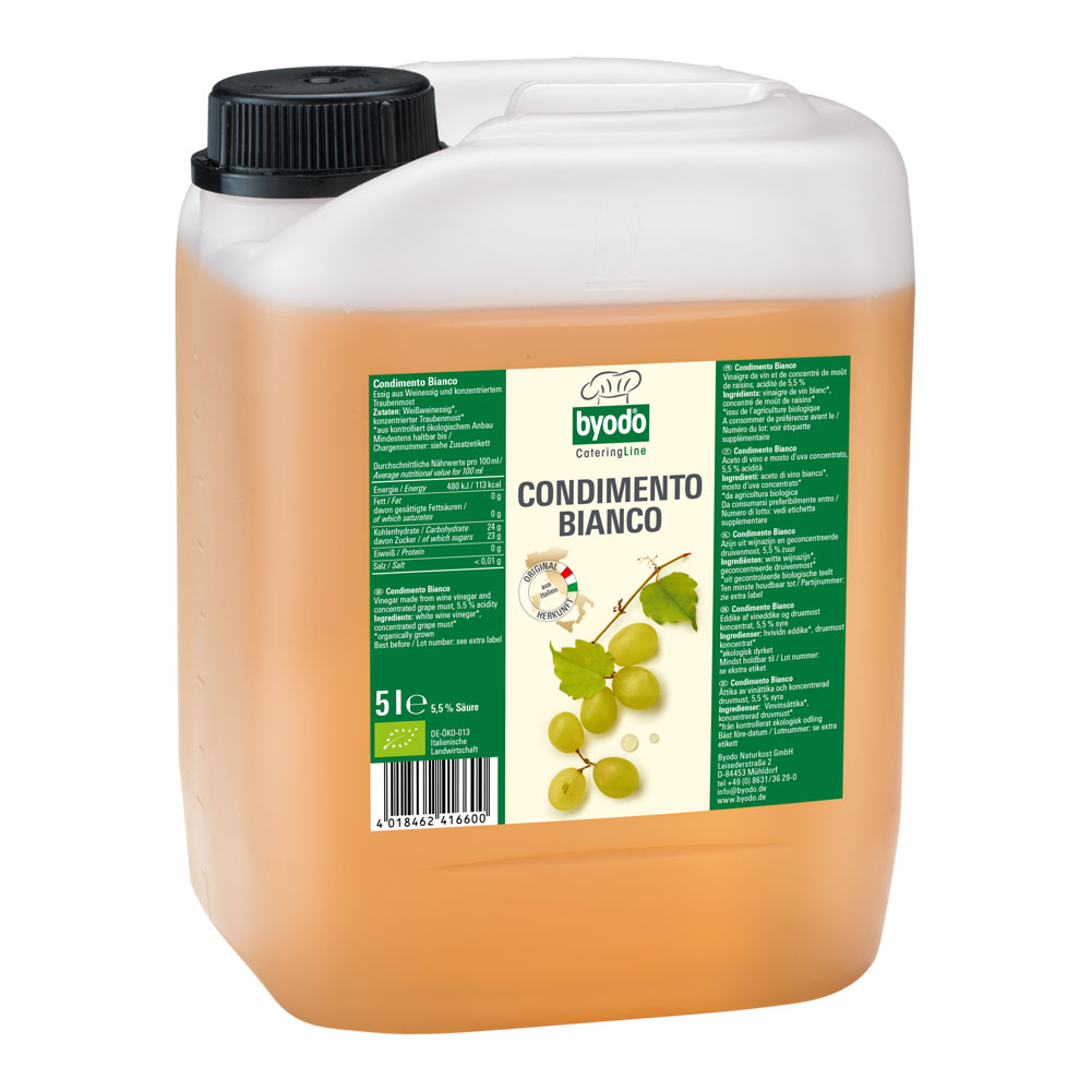 2er-VE Condimento Balsamico bianco, 5,5 % Säure 5-l-Kanister Byodo - Bild 1
