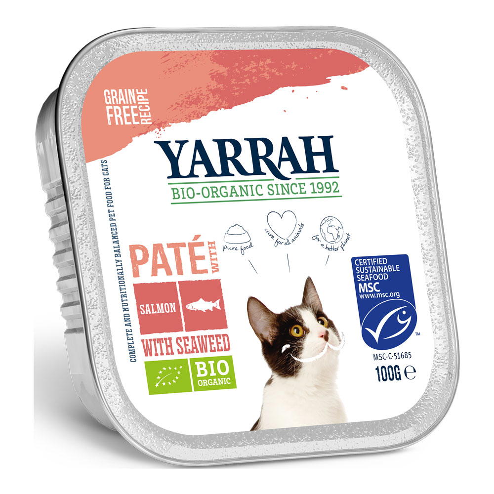 3072er-SET Wellness-Paté Lachs (192x16x100g) Yarrah Bio Katzenfutter - Bild 1