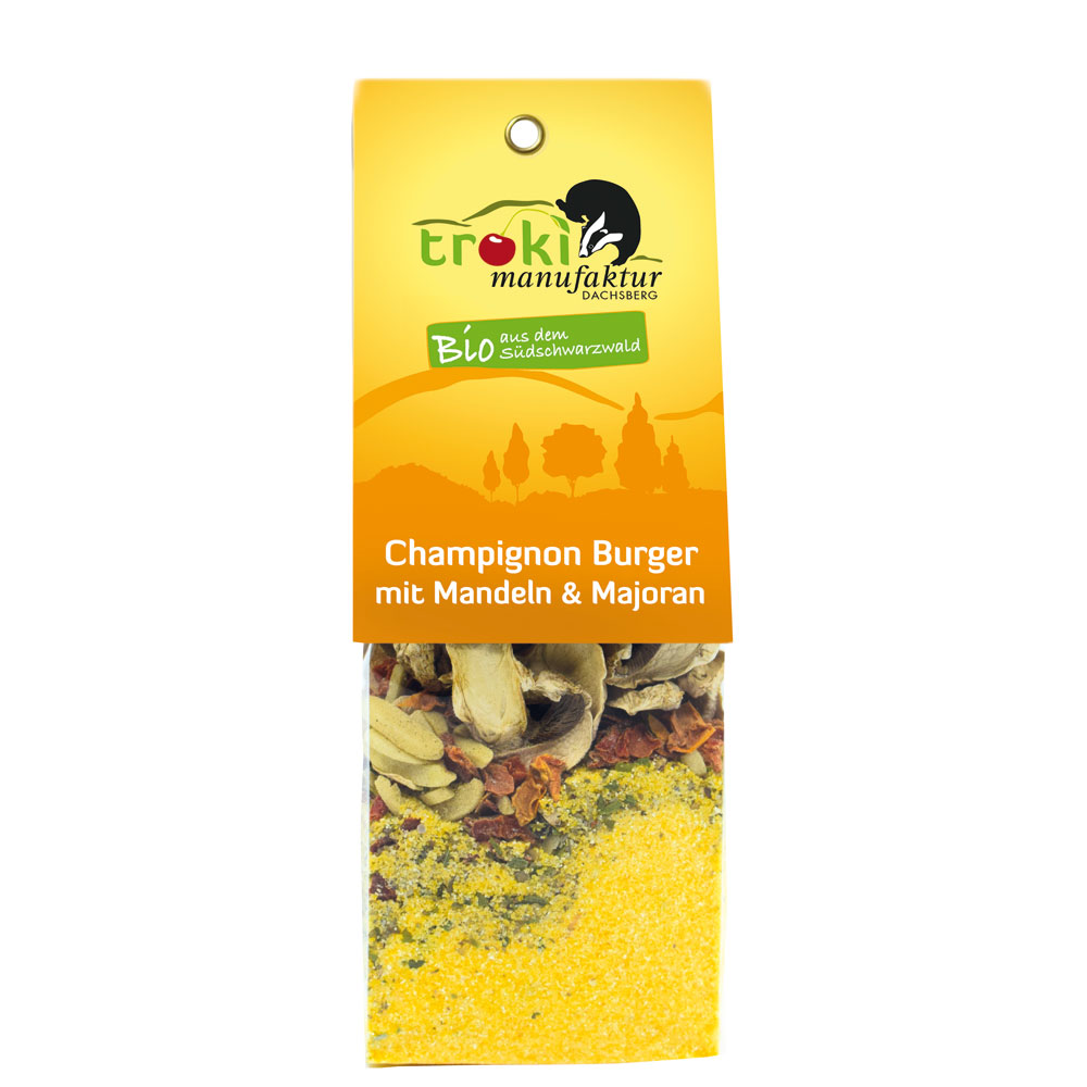 3er-SET Bio Champignon Burger m. Mandel u. Majoran, 175g Troki - Bild 1