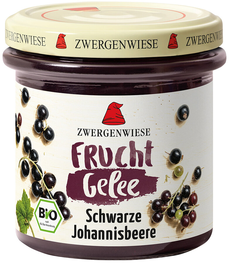 3er-SET Bio FruchtGelee Schwarze Johannisbeere 160g Zwergenwiese - Bild 1