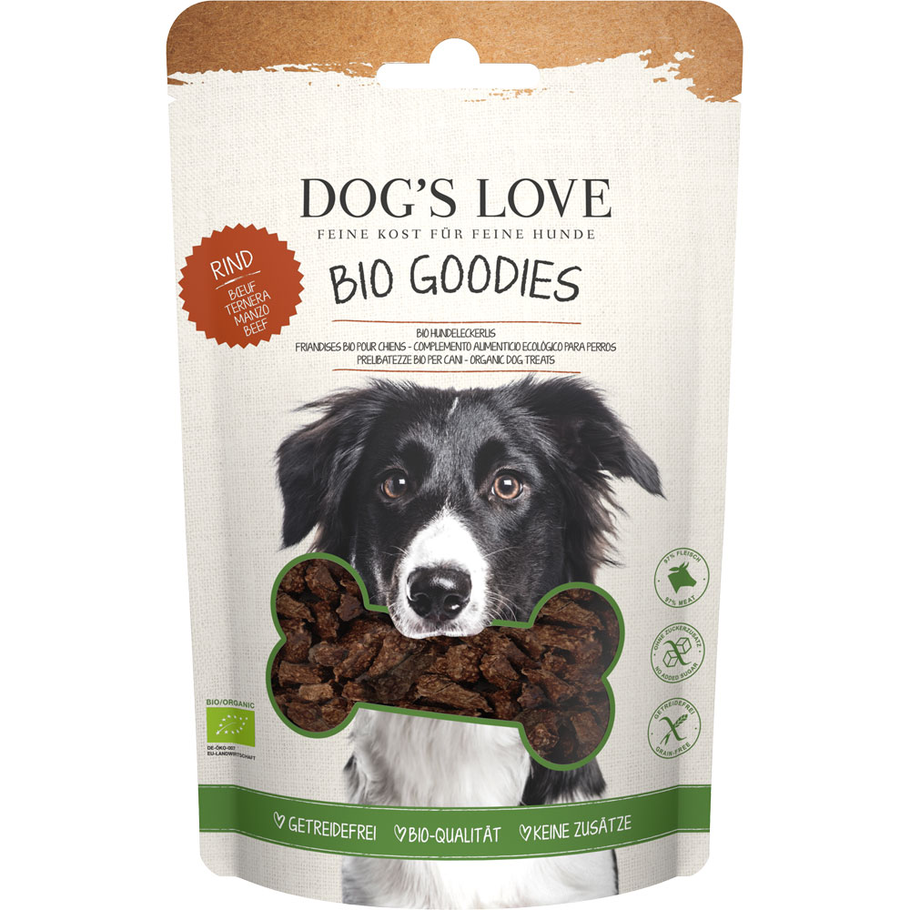 3er-SET Bio Goodies (Hundeleckerli) Rind 150g Dog's Love - Bild 1