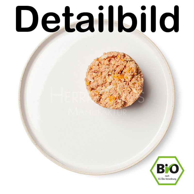 3er-SET Bio Hundefutter Huhn Menu 1 mit Reis, Karotte, Leinoel 400g - Bild 2