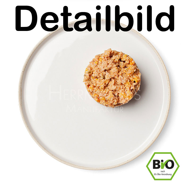 3er-SET Bio Hundefutter Huhn Menu 2 mit Hirse, Kuerbis, Zucchini 400g - Bild 2