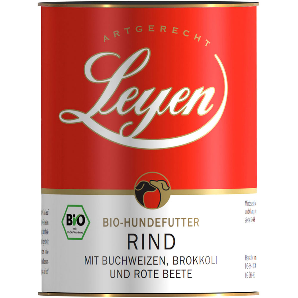 3er-SET Bio Hundefutter Rind mit Buchweizen 400g Leyen - Bild 1