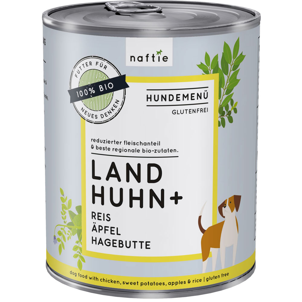 3er-SET Bio Hundemenü Bio Land Huhn+ 800g naftie - Bild 1