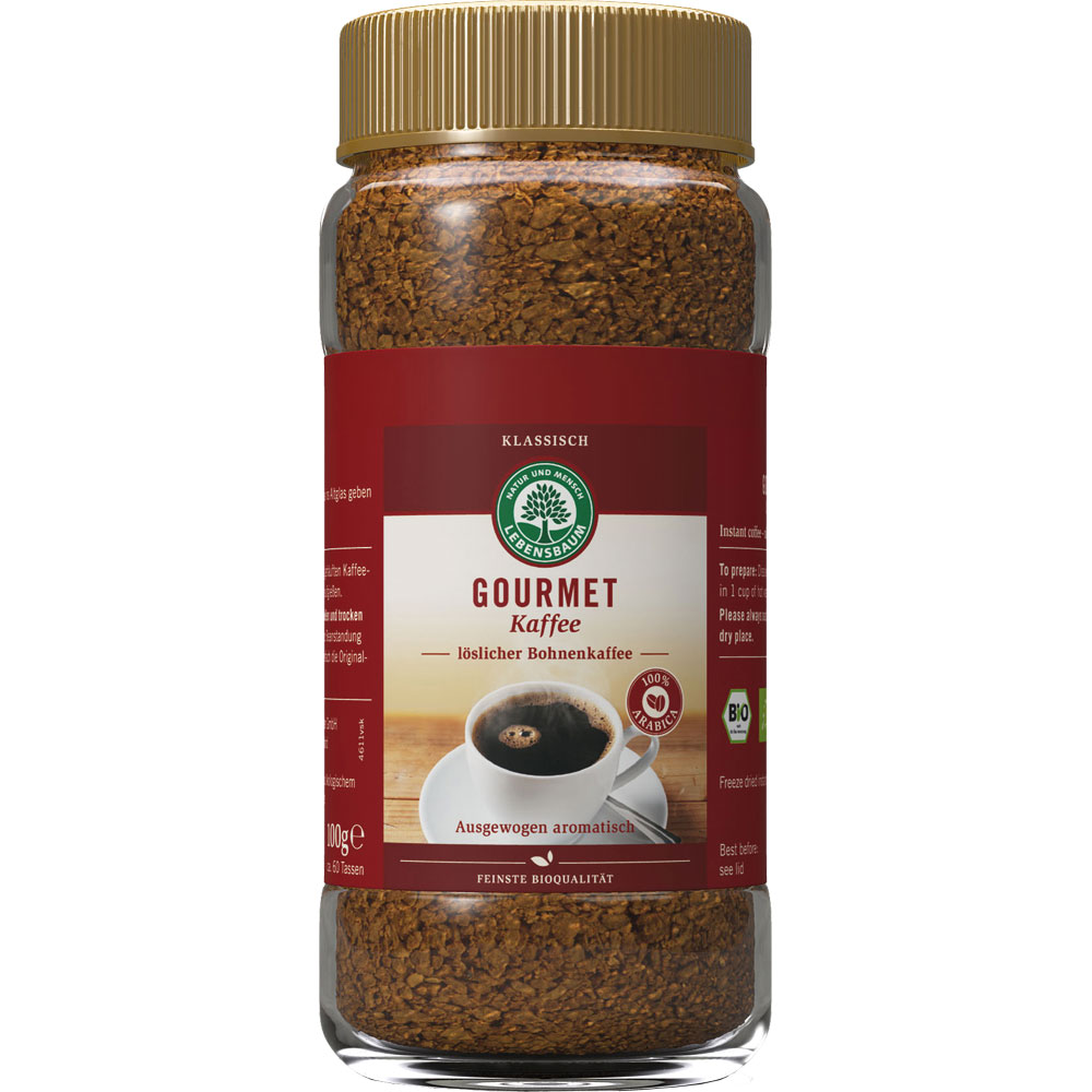 3er-SET Bio Kaffee Gourmet, Instant 100g Lebensbaum - Bild 1