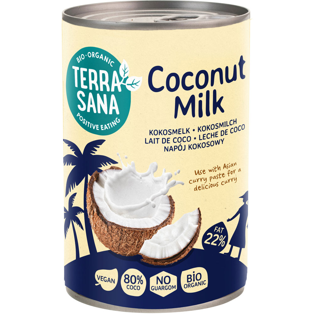 3er-SET Bio Kokosmilch 80%, 400ml Dose TerraSana - Bild 1